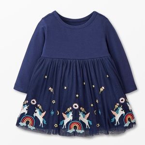 NWT Hanna Andersson tulle dress with adorable embroidered details. Size 12-18 mo